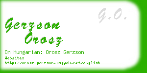 gerzson orosz business card